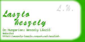 laszlo weszely business card