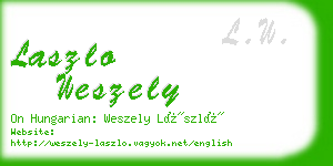 laszlo weszely business card